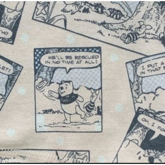 Disney Winnie the Pooh Comic Drawstring Sleep Shorts Pockets Plus Size 2X 18W-20 - Picture 5 of 7